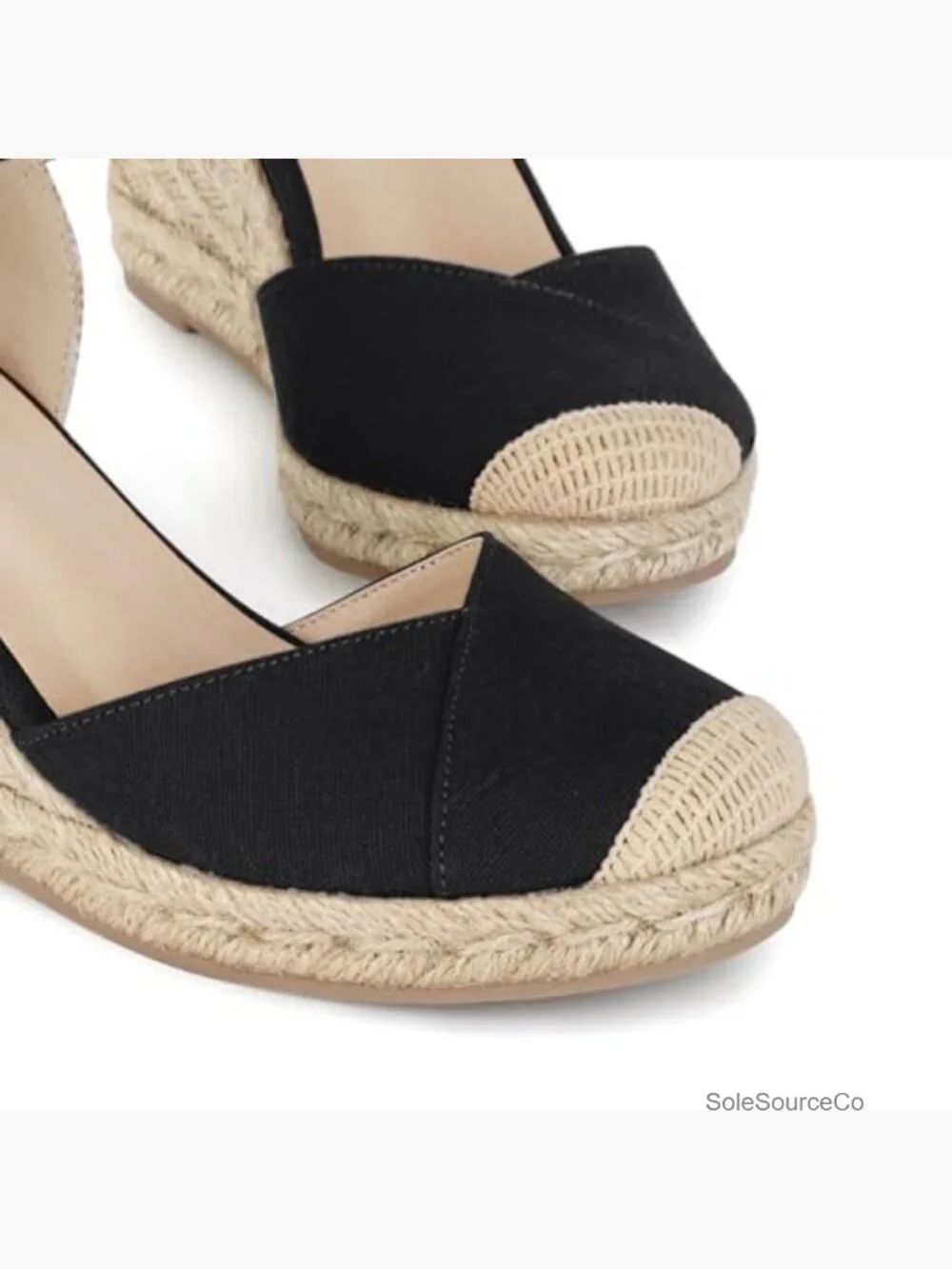 Closed Toe Platform Wedge Sandals Espadrilles Buckle Ankle Strap Summer